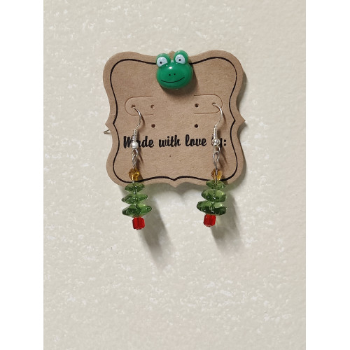 3D Christmas Tree Earrings