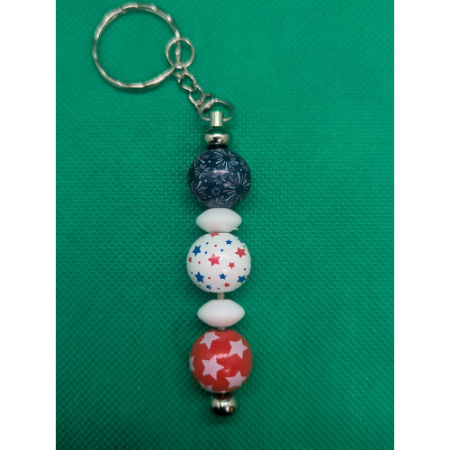 Red White and Blue Keychain