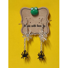 Spider and Web Earrings