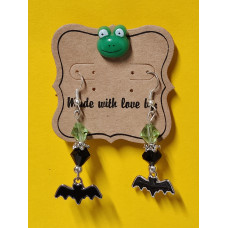 Black Bat Earrings