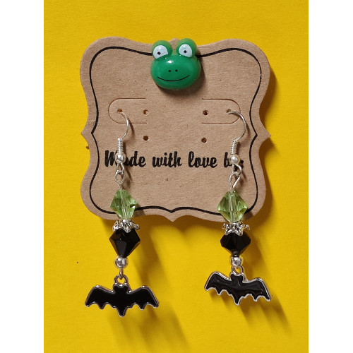 Black Bat Earrings