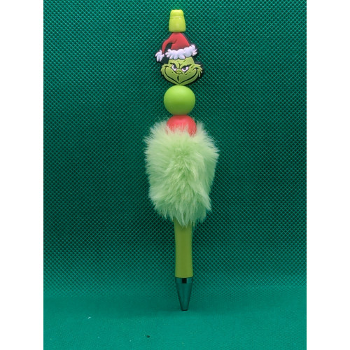 Fuzzy Grinch Pen