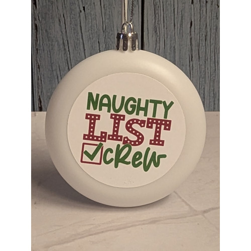 Naughty List Crew Ornament