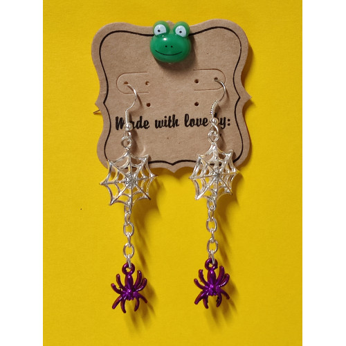 Spider and Web Earrings