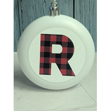 Red Buffalo Monogram Ornament