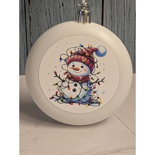 Snowman With Lights Ornament