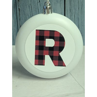 Red Buffalo Monogram Ornament